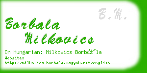 borbala milkovics business card